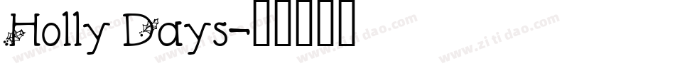 Holly Days字体转换